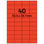 Universaletiketten 52,5 x 29,7 mm, 4.000 Haftetiketten rot auf DIN A4 Bogen, Papier permanent