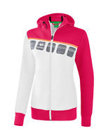 5-C Trainingsjacke mit Kapuze 34 weiß/love rose/peach