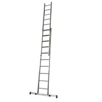 Extension ladder with deployable stabilser bar