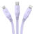 Charging Cable 3w1 Baseus USB to USB-C, USB-M, Lightning 3,5A, 1,1m (purple)