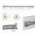 EMUCA 3019825 - Lote de 5 juegos de guías de rodillos T30 para cajón con extracción parcial L 600 mm en color aluminio