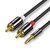 Kabel przewód audio 3.5mm mini jack - 2RCA 3m czarny