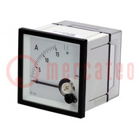 Ampermérő; panelre; I AC: 0÷15A,30A; True RMS; Osztály: 1,5; EQN