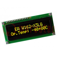 Display: OLED; alfanumerico; 16x2; Dim: 80x36mm; giallo-verde