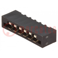 Connector: FFC/FPC; recht; PIN: 6; Non-ZIF; THT; vertind; 20mΩ; 500V