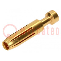 Contact; female; copper alloy; gold-plated; 0.5mm2; 20AWG; crimped