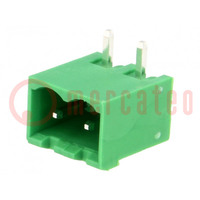 Pluggable terminal block; 5mm; ways: 2; angled; socket; male; THT