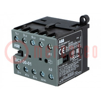 Contactor: 3-pole; NO x3; Auxiliary contacts: NC; 24VDC; 7A; BC7