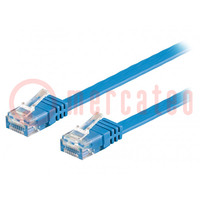 Patch cord; U/UTP; 6; Line; Cu; PVC; blau; 5m; 32AWG