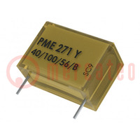 Capacitor: paper; Y2; 22nF; 250VAC; Pitch: 15.2mm; ±20%; THT; PME271Y