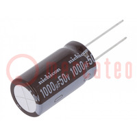 Capacitor: electrolytic; low ESR; THT; 1000uF; 50VDC; Ø16x30.5mm