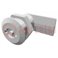 Lock; polyamide; 24mm; Kind of insert bolt: double-bit insert