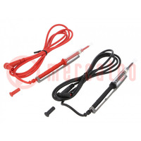 Cables de medición; Itrab: 15A; Long: 1,5m; negro y rojo; IP2X