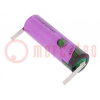 Battery: lithium (LTC); 3.6V; AA; 2200mAh; non-rechargeable