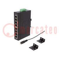 Switch Ethernet; unmanaged; Number of ports: 8; 12÷48VDC; RJ45