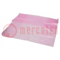 Waste bag; ESD; 23um; 120l; 10pcs; polyetylene; pink