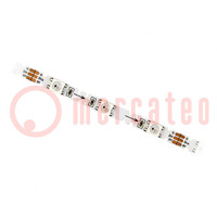 Programmable LED tape; RGB; 5050; 5V; LED/m: 48; 5mm; white PCB