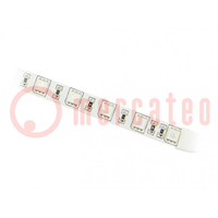 LED strips; RGB; 5050; 12V; LED/m: 60; 10mm; witte PCB; IP20; 120°