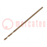 Drill bit; for metal; Ø: 0.8mm; Features: grind blade
