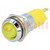 Controlelampje: LED; hol; geel; 12÷14VDC; 12÷14VAC; Ø14,2mm; IP67