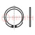 Circlip; spring steel; Shaft dia: 45mm; BN 830; Ring: internal
