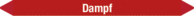 Mini-Rohrmarkierer - Dampf, Rot, 0.8 x 10 cm, Polyesterfolie, Selbstklebend