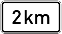 Modellbeispiel: VZ Nr. 1004-31 (Entfernungsangabe in... km)