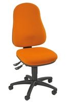 Bürostuhl Basis-Line, mit Muldensitz Bezug orange, Fußkreuz schwarz | TP7804