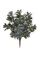 Artificial Boxwood Bush UV - 40cm, Dark Green/Purple
