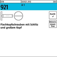 Flachkopfschraube DIN 921 Schlitz M3x 10