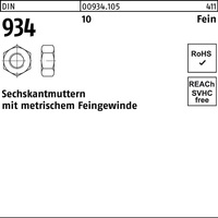 Sechskantmutter DIN 934 M12x 1,5 10 100
