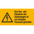 Das Aus- und Einsetzen der Warnschild Bogen, Folie, 5,2 x 2,6cm DIN EN ISO 7010 W012 + Zusatztext ASR A1.3 W012 + Zusatztext