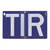 T.I.R -Schild Hinweisschild, klappbar, ohne Trennpunkte, Alu 2,0mm, 40x25 cm