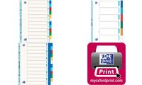 Oxford Kunststoff-Register, blanko, farbig, A4, 12-teilig (61172102)