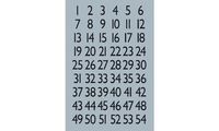 HERMA Zahlen-Sticker 1-100, Folie silber, Zahlen schwarz (6501004)