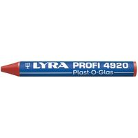 Produktbild zu LYRA Wachskreide 4920 Plast-O-Glas runde Form rot Inhalt 12 Stück