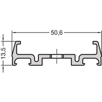 Produktbild zu GUTMANN Grundprofil P 2011/55, L=6000 mm, Aluminium blank