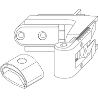 Produktbild zu MACO RUSTICO Ladeninnenöffner-Kurzband BLR Gr. 3, verstellbar, schwarz (56928)