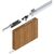 Anwendungsbild zu HELM 53 Set ferramenta parete legno 50 kg binario L=1700 mm 2 ammort. argento
