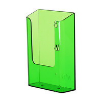 Uchwyt na prospekty / ścienny pojemnik na prospekty / wieszak na prospekty "Color" | zielony 1/3 A4 34 mm