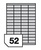 Samoprzylepne etykiety papierowe, wielokrotnego odklejania do wszystkich rodzajów drukarek - 52 etykiety na arkuszu