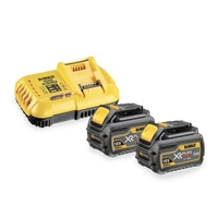 PACK CHARGEUR RAPIDE + 2 BATTERIES DEWALT FLEXVOLT 18V/54V - 6AH DCB118T2-QW