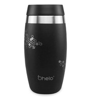 Ohelo Reusable Cup 400ml Vacuum Insulated Stainless Steel - Black Bee