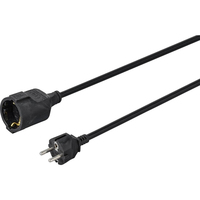 Conrad SY-4872636 power extension 5 m 1 AC outlet(s) Outdoor Black