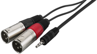 Monacor MCA-329P Audio-Kabel 3 m 2 x XLR (3-pin) 3.5mm Schwarz