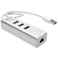 Tripp Lite U336-U03-GB USB zu Gigabit Ethernet NIC Netzwerk Adapter mit 3 Port USB 3.x (5 Gbps) Nabe
