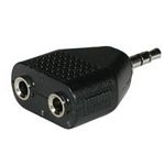 C2G Stereo/Dual Stereo Adapter 2x Stereo 3.5mm FM 3.5mm Stereo M Schwarz