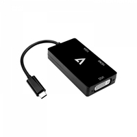 V7 V7UC-VGADVIHDMI-BLK USB grafische adapter 3840 x 2160 Pixels Zwart