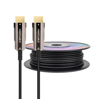Nanocable Cable HDMI V2.0 AOC 4K@60Hz 18Gbps A/M-A/M, Negro, 100 m