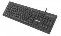 Manhattan Ultraflache USB-Gaming-Tastatur mit LEDs, 12 Multimedia-Funktionstasten, farbige LED-Hintergrundbeleuchtung, schwarz